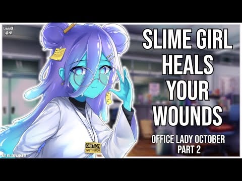 3DIO ASMR | Slime Coworker Heals your Wounds 📋🪼  |  Office Lady October Part 2