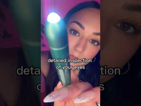 detailed eye inspection 🧐🧐 #fastandaggressiveasmr #fastasmr #asmr #eyeexam #lighttriggers #fyp