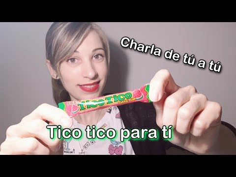 ASMR Español . ¿ Necesitas Tico ticos?  Los susurro para tí . Charla de tú a tú . Eating sounds