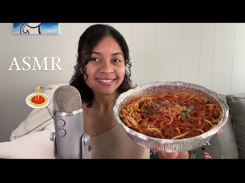 ASMR Comiendo Spaghetti 🍝 (almuerzen conmingo)