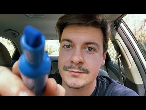 [ASMR] Drawing On Your Face with Hi-Lighters In The Car | Visual ASMR Triggers