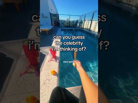 guess the celebrity ASMR pool game lofi cleaning sounds on concrete  #asmr #fyp #asmrgames #relax