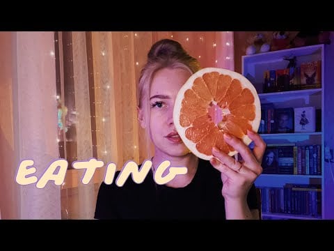 Eating pomelo #asmr #asmrminuha